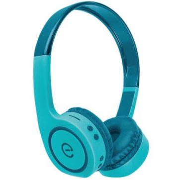 Audifonos Perfect Choice Easy Line On-Ear Bluetooth Radio FM Lector Tarjeta MicroSD Color Azul