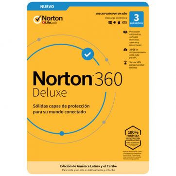 Norton 360 Deluxe 3 Dispositivo 1 Año
